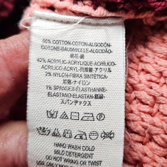 Free People Womens Park City Oversized Chunky Colorblock Sweater S - Picture 11 of 14